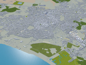 Lima city peru 80km 3D Model