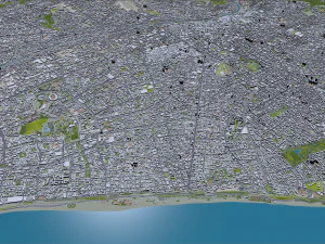 Lima city peru 80km 3D Model