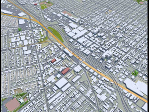 Ville de Burbank en Californie &agrave; 30 km Modèle 3D