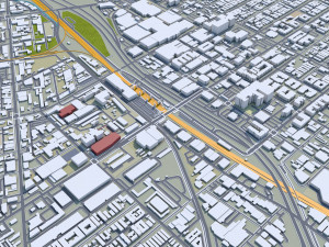 Burbank city california 30km Modèle 3D