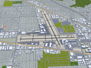 Burbank city california 30km Modèle 3D