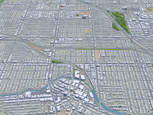 Burbank city california 30km Modèle 3D