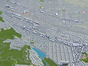 Burbank city california 30km Modèle 3D