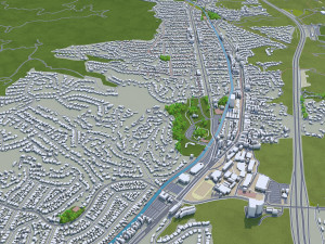 Burbank city california 30km Modèle 3D