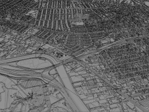 Burbank city california 30km Modèle 3D