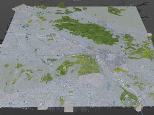 Burbank city california 30km Modèle 3D