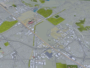 Burbank city california 30km Modèle 3D