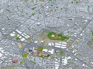 Guadalajara city mexico 50 km 3D Model