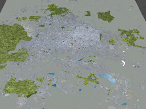 Guadalajara city mexico 50 km 3D Model