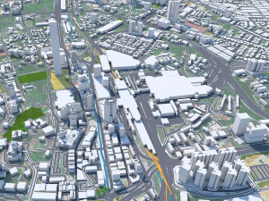 Johor city malaysian 50km 3D Model