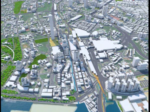 Johor city malaysian 50km 3D Model