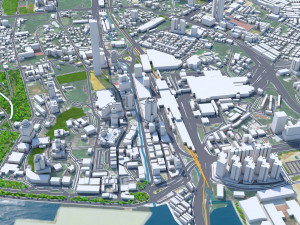 Johor city malaysian 50km 3Dモデル