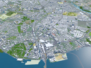Johor city malaysian 50km 3Dモデル