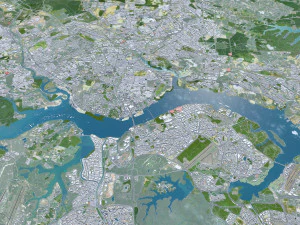 Johor city malaysian 50km 3D Model