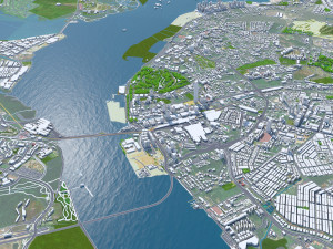 Johor city malaysian 50km 3Dモデル