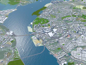 Johor city malaysian 50km 3D Model
