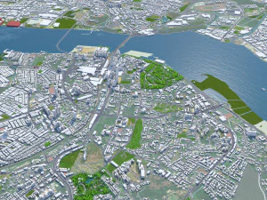 Johor city malaysian 50km 3D Model