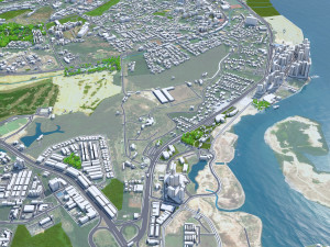 Johor city malaysian 50km 3Dモデル