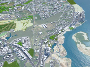 Johor city malaysian 50km 3D Model