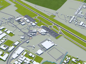 Johor city malaysian 50km 3D Model