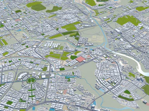 Johor city malaysian 50km 3D Model