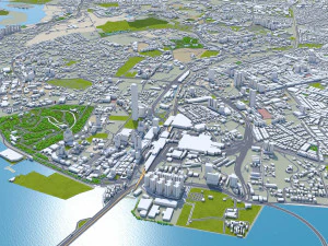 Johor city malaysian 50km 3D Model