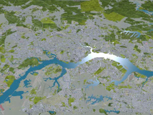 Johor city malaysian 50km 3D Model