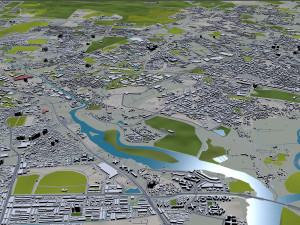 Johor city malaysian 50km 3Dモデル