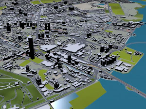 Johor city malaysian 50km 3D Model