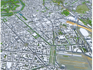 Lille city france 70km 3D Model