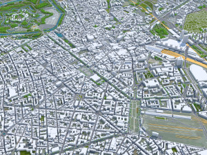 Lille city france 70km 3D Model