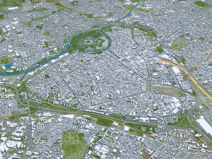 Lille city france 70km 3D Model