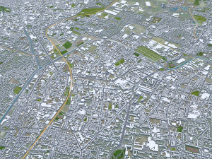 Lille city france 70km 3D Model