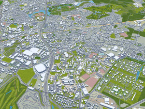 Lille city france 70km 3D Model