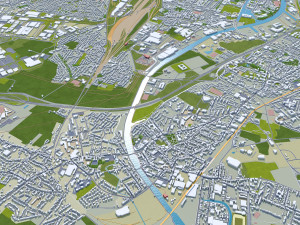 Lille city france 70km 3D Model