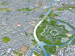 Lille city france 70km 3D Model