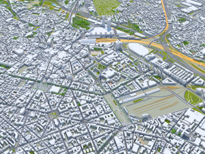 Lille city france 70km 3D Model