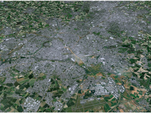 Lille city france 70km 3D Model