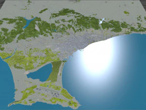 Limassol city cyprus 40km 3D Model
