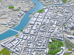 Limerick republic of ireland city 40km Model 3D