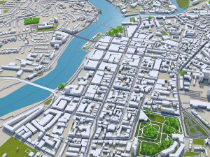 リムリックアイルランド共和国都市 40km 3Dモデル