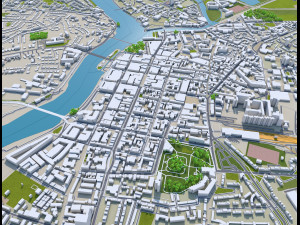 Limerick republic of ireland city 40km Model 3D