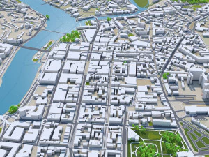 Limerick republic of ireland city 40km 3D Model