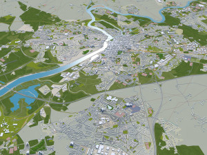 Limerick republic of ireland city 40km Model 3D