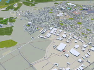 Limerick republic of ireland city 40km 3D Model