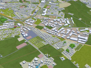 Limerick republic of ireland city 40km 3D Model