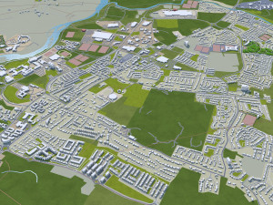 Limerick republic of ireland city 40km Model 3D