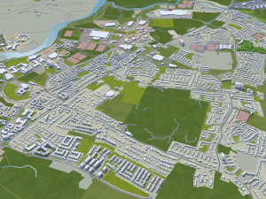 Limerick republic of ireland city 40km 3D Model