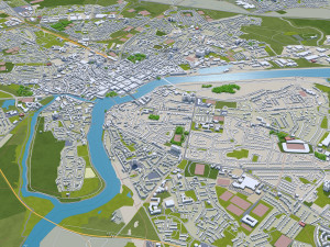 Limerick republic of ireland city 40km Model 3D