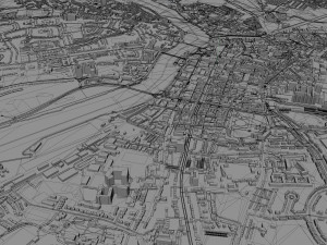 Limerick republic of ireland city 40km Model 3D